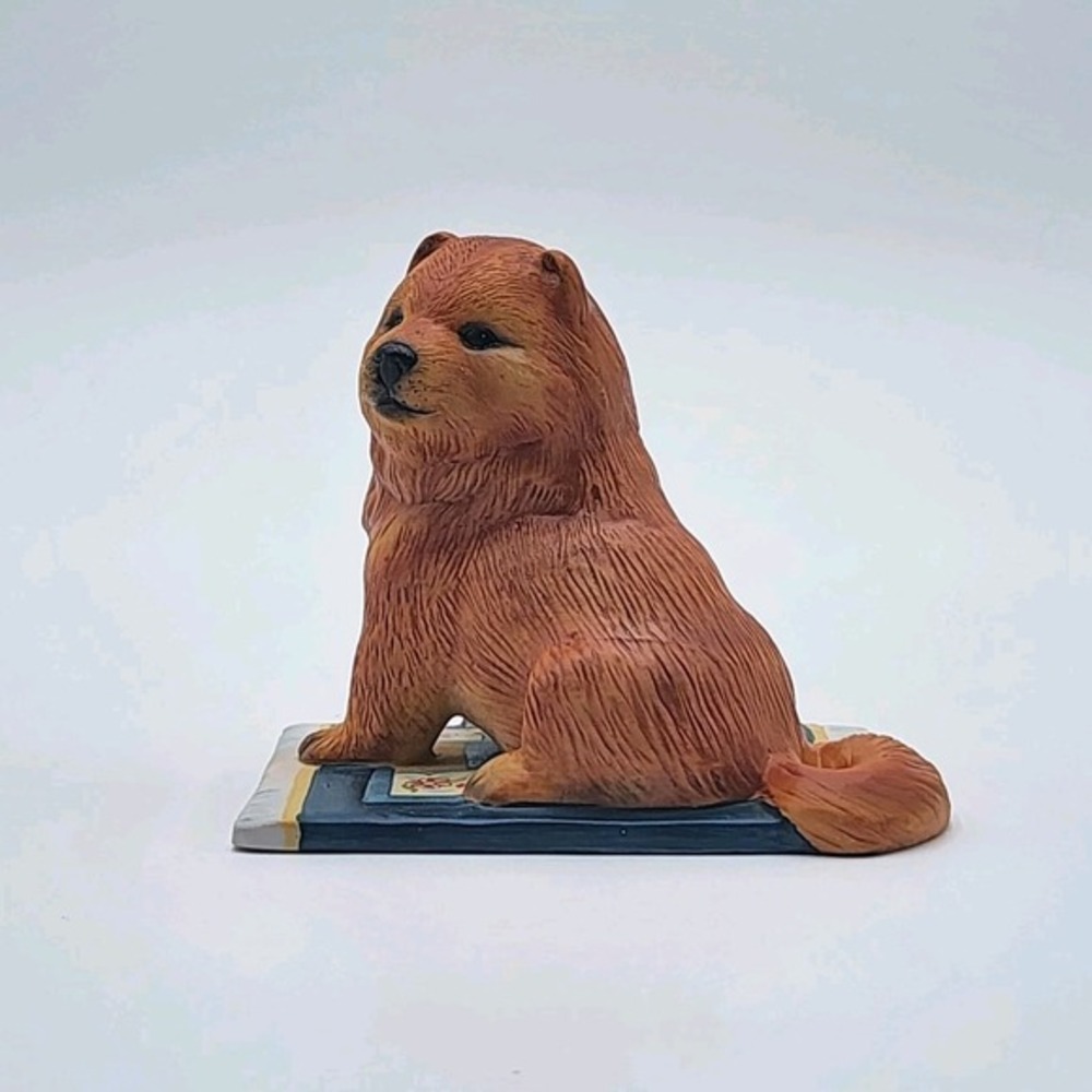 Vintage 1987 Chow Chow Dog Figurine Franklin Mint Collectible Sculpture Timeless